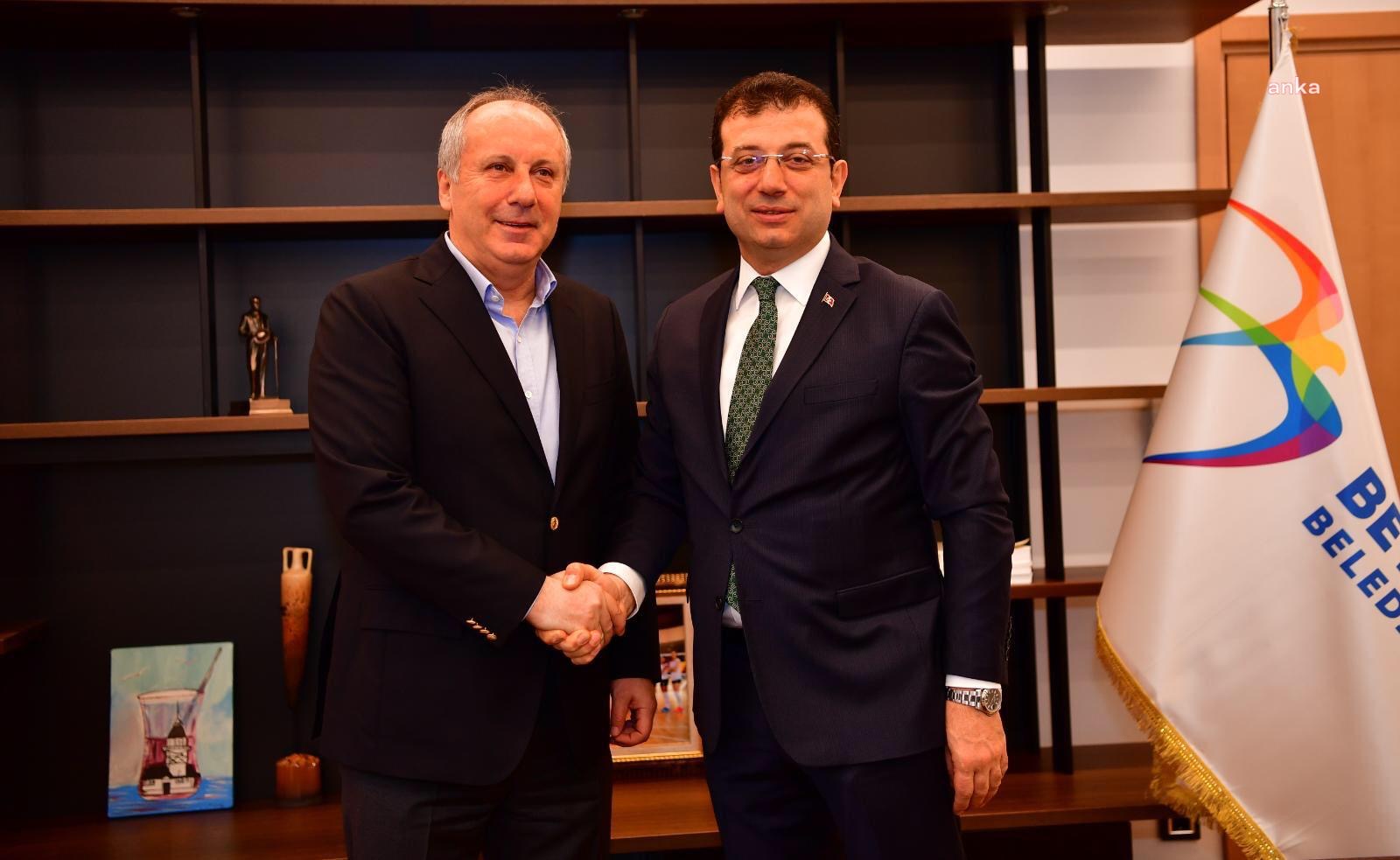 CHP’den istifa etmemişti: Muharrem İnce, Ekrem İmamoğlu’nu ziyaret etti