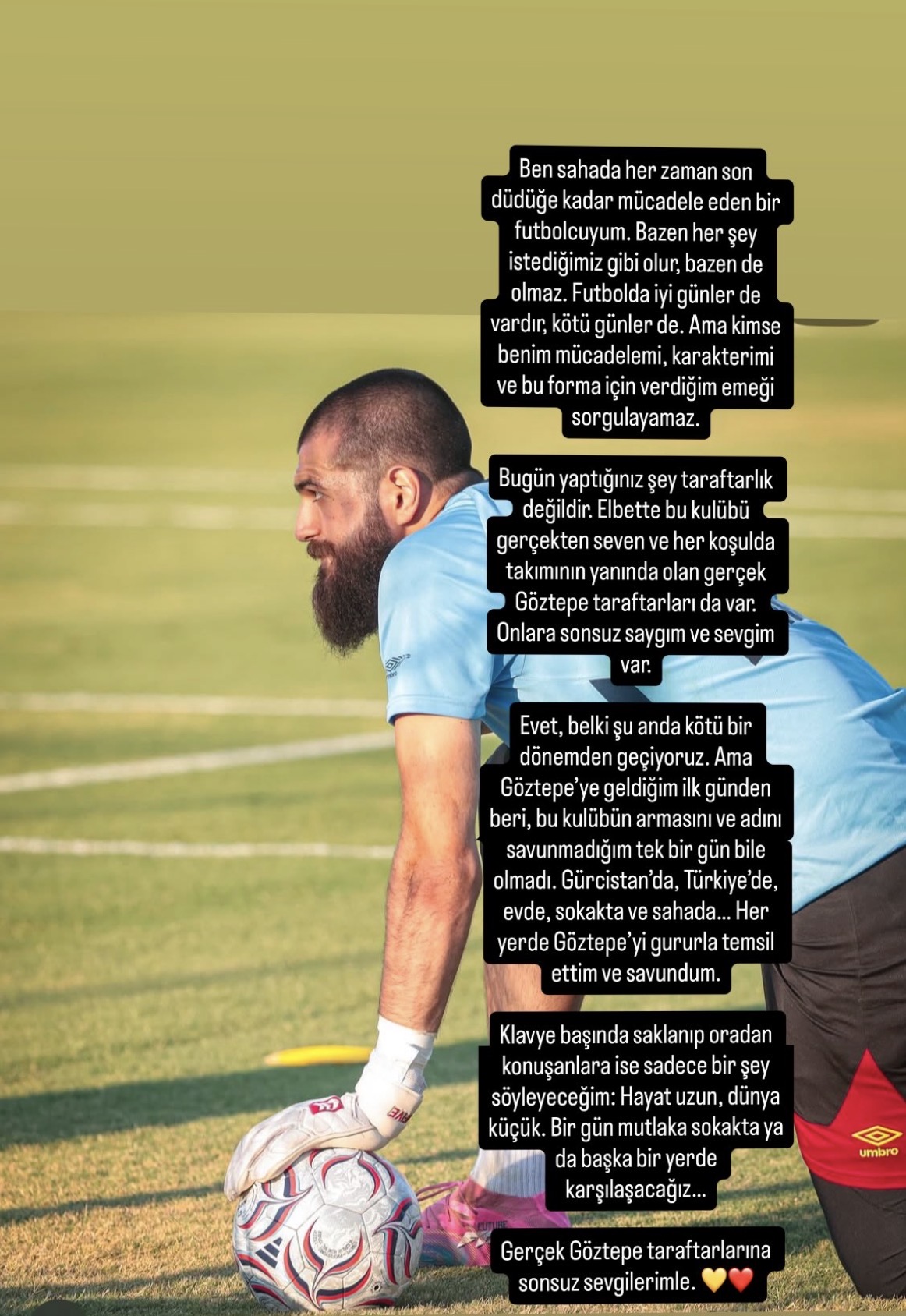 Göztepe kalecisi Gugeshashvili’den tribünlere tepki: İlk yarı 4 gol yemişti